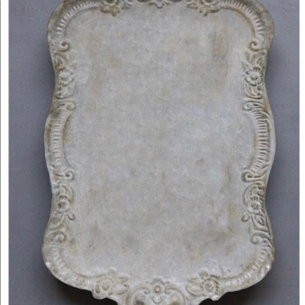 Antiqued Metal Tray - Picture 3 of 4